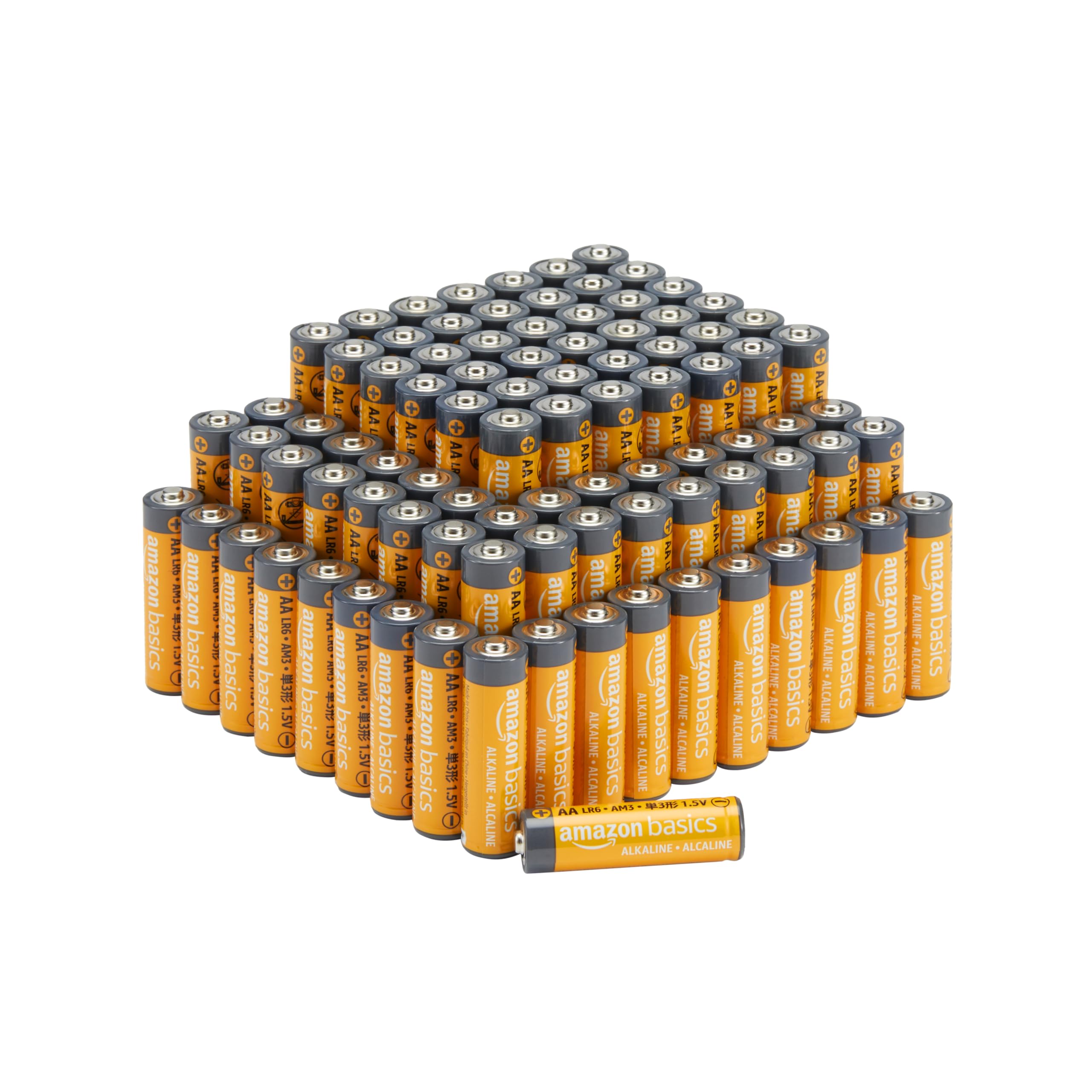 Amazon Basics 48-Pack AA Alkaline High-Performance Batteries, 1.5 Volt, 10-Year Shelf Life
